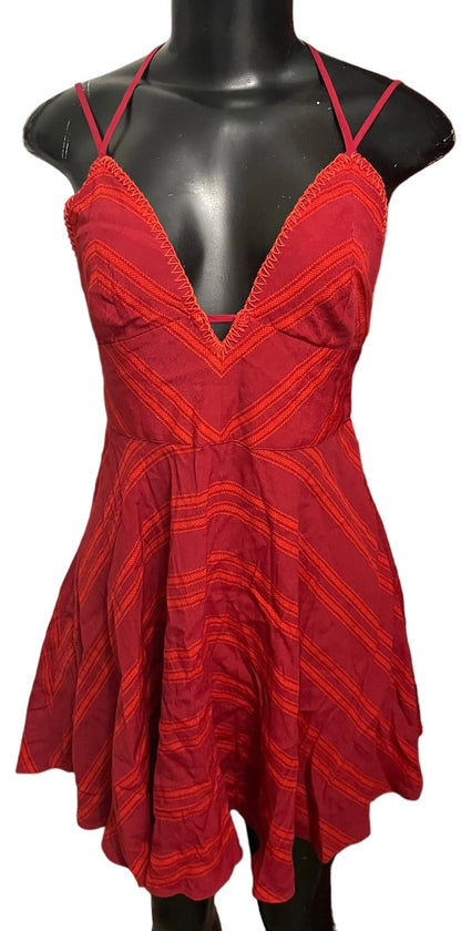 2 Urban Outfitters Ecote Boho Hippie Sleeveless Mini Dress Red New