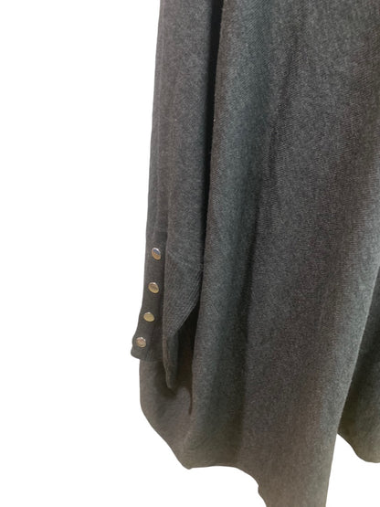 Small Joseph A Women's New Dark Gray Oversize Sweater Turtleneck Rayon Blend