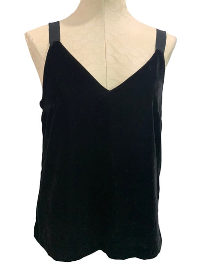 Small J.Crew Women's Drapey Black Velvet Camisole Tank Blouse Style#AE893