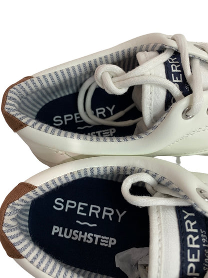 Size 9 Sperry Men's PlushStep STS23574 New White Lace Up Sneakers Halyard CVO