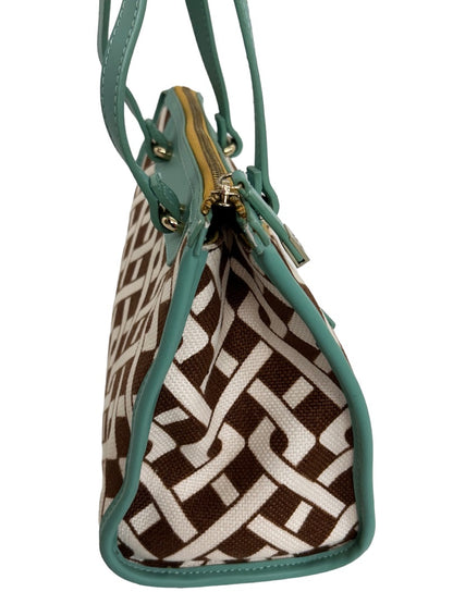 Spartina 449 Linen Shoulder Bag Sea Foam Green Trim Stanley. Bag