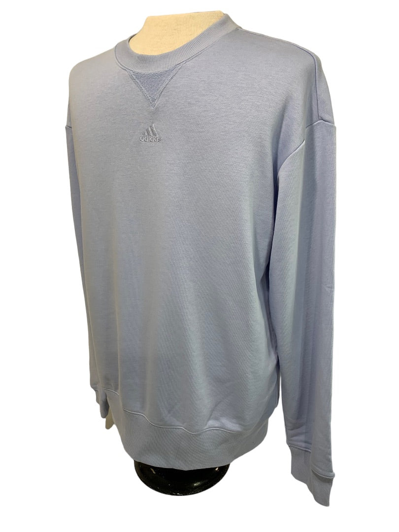 Small Adidas Men's Light Blue New French Terry Sweatshirt IC9813