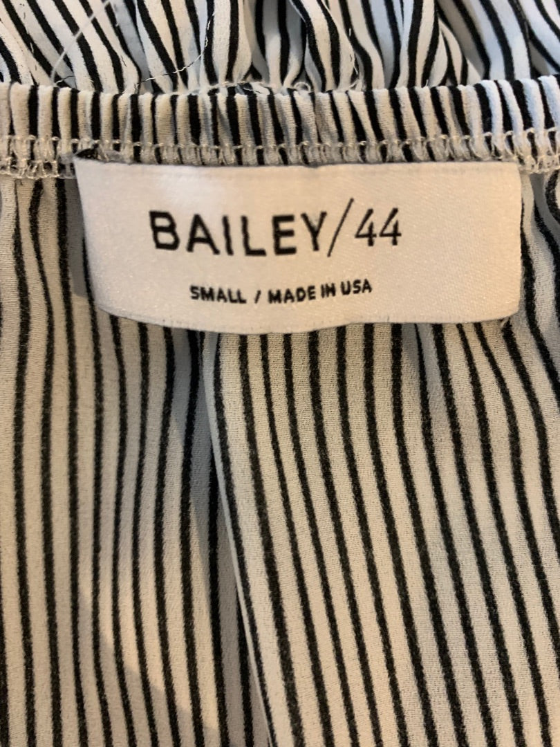 Small Bailey 44 Women's Off the Shoulder Flowy Ruffle Hem Blouse Striped