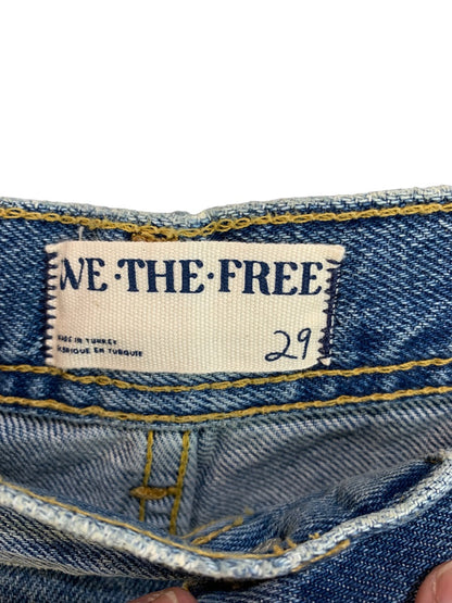 29 We the Free Women's Distressed Maggie Mid Rise Straight Leg Buttonfly Jeans New