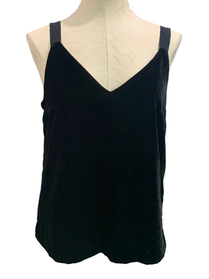 Small J.Crew Women's Drapey Black Velvet Camisole Tank Blouse Style#AE893