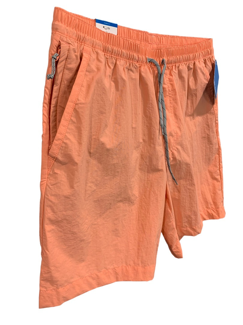 Medium Columbia New Men's Summerdry Peach Shorts Mesh Lined Pull on 8" Inseam