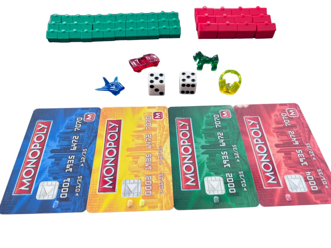 Monopoly Electronic Banking Replacement Game Pieces 2013 credit cards house hotel