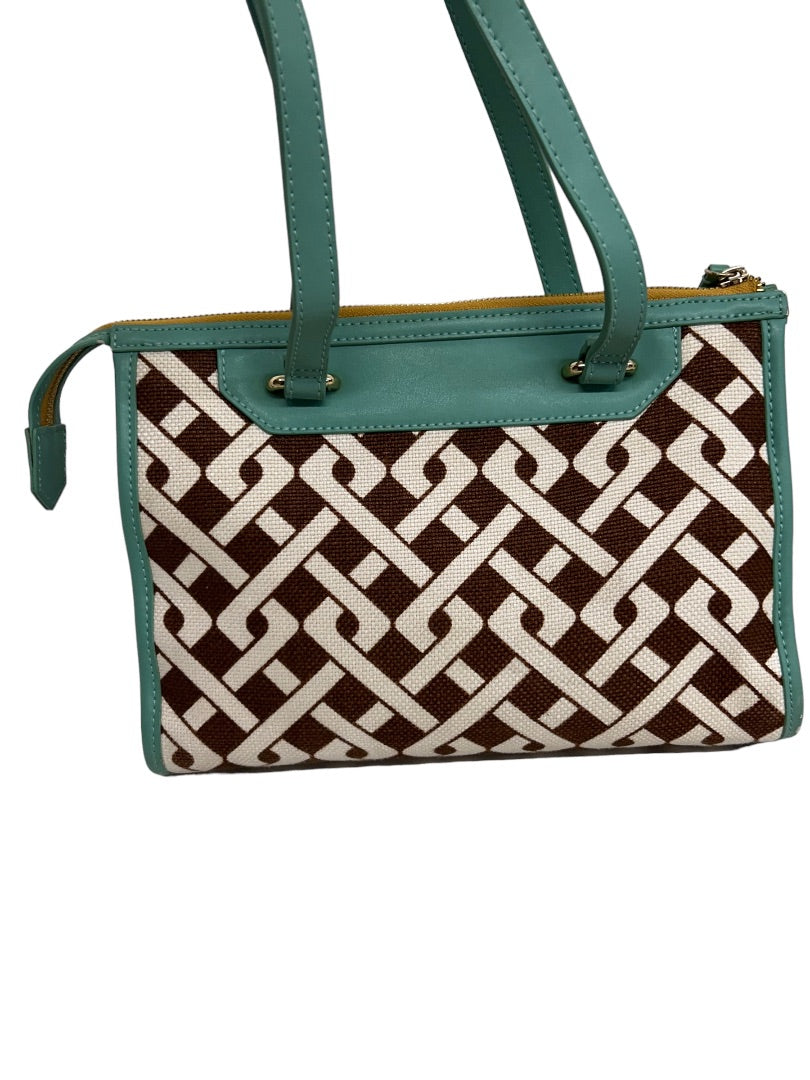 Spartina 449 Linen Shoulder Bag Sea Foam Green Trim Stanley. Bag