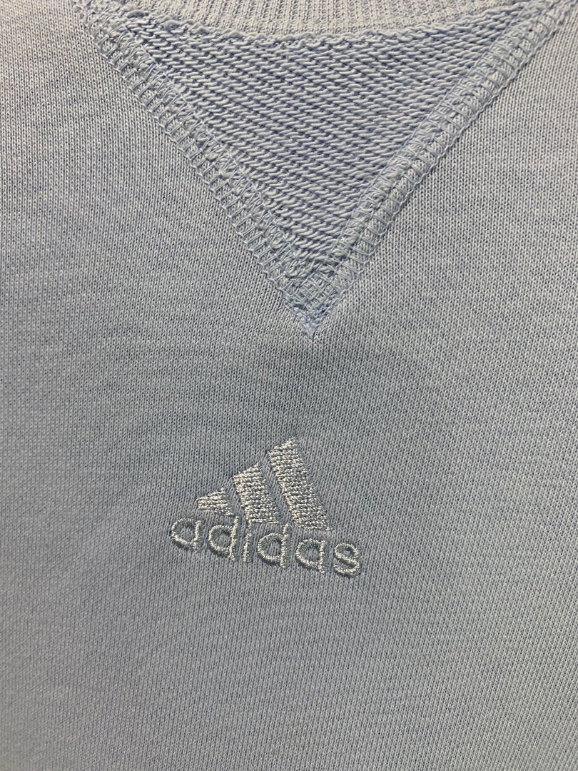 Small Adidas Men's Light Blue New French Terry Sweatshirt IC9813