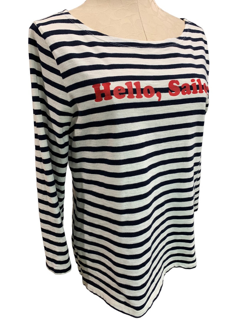 Medium J.Crew Women's "Hello, Sailor" Striped 3/4 Sleeve Tshirt