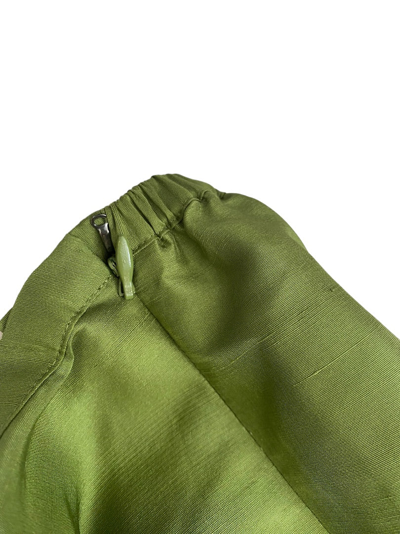 12 Silkland Green Silk Dress Pants