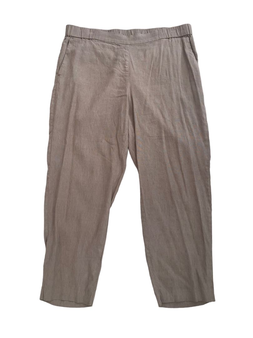 Large J. Jill Light Brown Linen Blend Pants