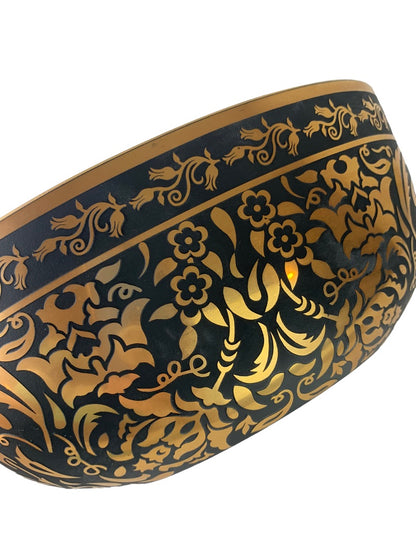 Turkish Limited Edtn DecOriam Osmanli Koleksiyonu Gilded Enamel Glass Bowl