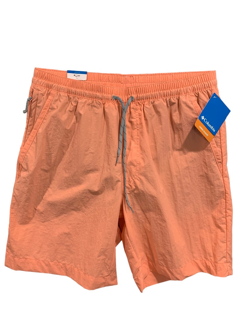 Medium Columbia New Men's Summerdry Peach Shorts Mesh Lined Pull on 8" Inseam