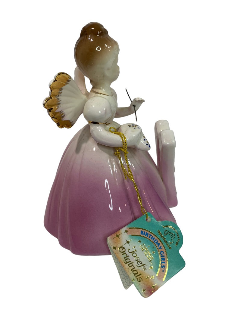 Josef Original 11 Years Porcelain Birthday Angel Girl Figurine 5.5"h Hang Tag Tag