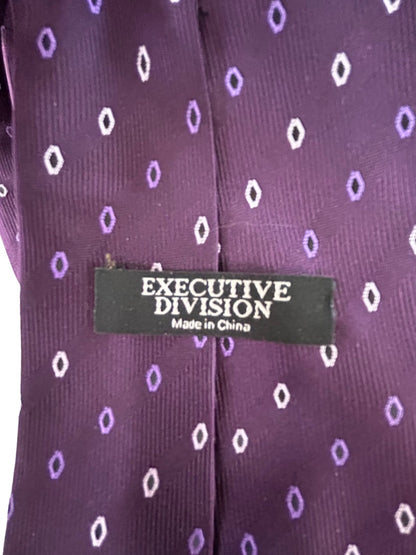 Executive Division Men's Purple Polyester Necktie 58" Tie