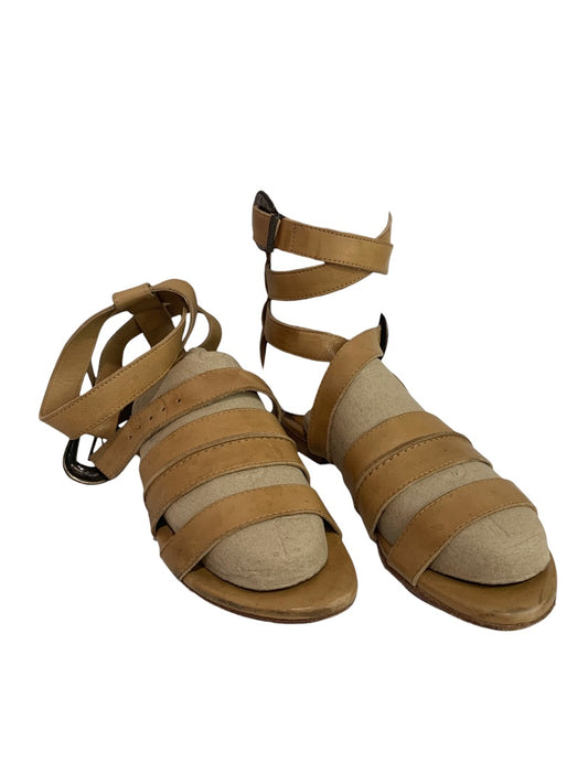 Size 37 AllSaints Spitalfields Leather Flat Ankle Strappy Gladiator Sandal