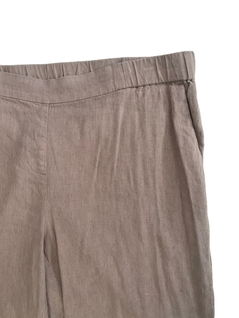 Large J. Jill Light Brown Linen Blend Pants