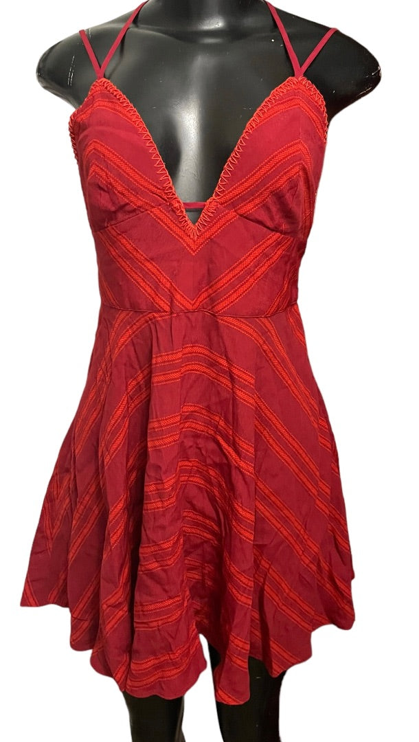 2 Urban Outfitters Ecote Boho Hippie Sleeveless Mini Dress Red New