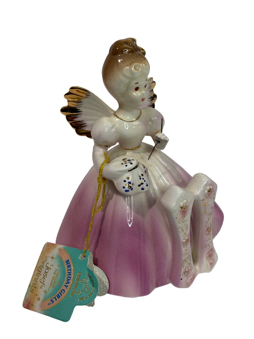 Josef Original 11 Years Porcelain Birthday Angel Girl Figurine 5.5"h Hang Tag Tag