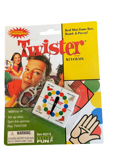 Classic Game Keychain Twister Hasbro Basic Fun 1998 New in Package