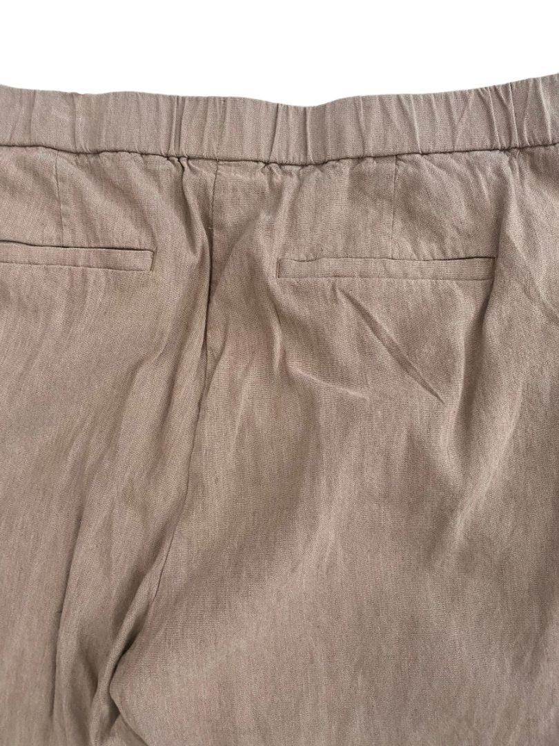 Large J. Jill Light Brown Linen Blend Pants