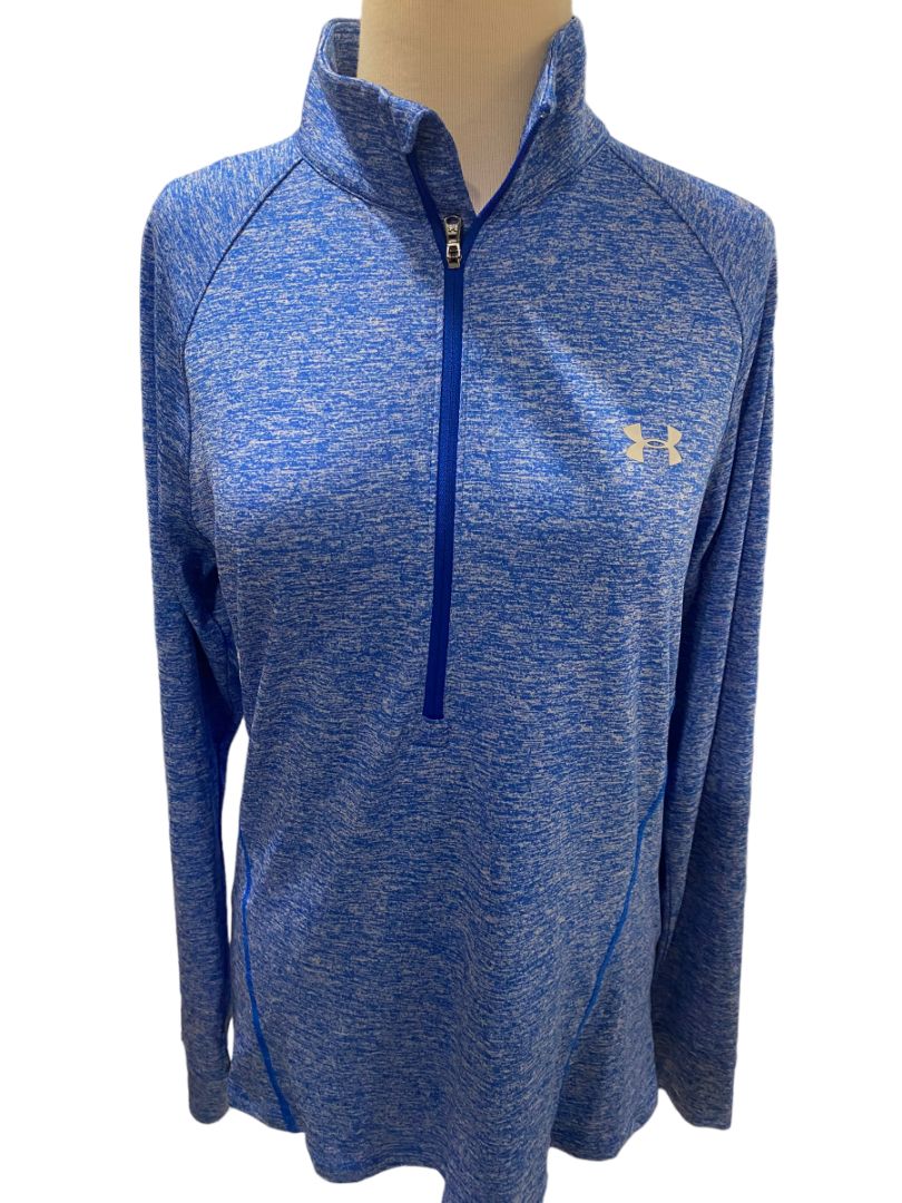 Large Under Armour Blue 1/4 Zip Jacket Layer