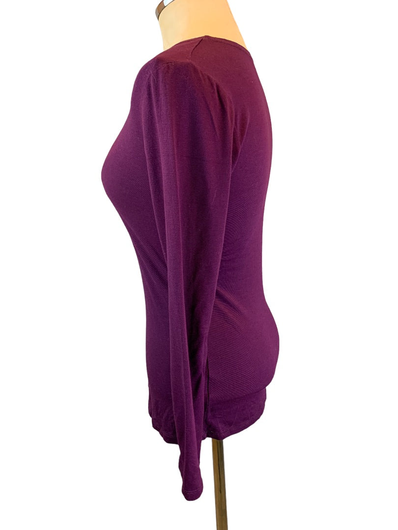 Medium 32 Degrees Heat Women's Purple Scooop Neck Base Layer Dark Purple