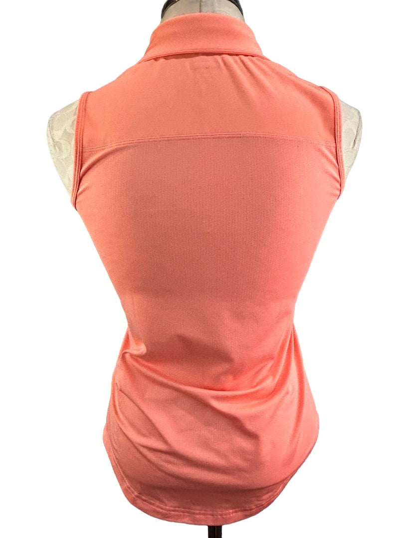 XS Adidas Women's Bright Peach Golf Polo Sleeveless