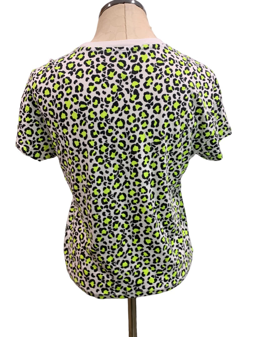 Medium Z Supply Women's Cheetah Print Short Sleeve Crew Neck Tshirt