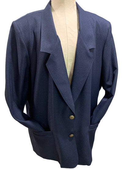 Size 24W Alfred Dunner Women's Navy Blue Blazer Plus Size
