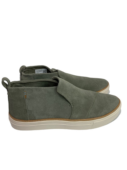 Size 11 TOMS Women's New Paxton Vetiver Grey Suede Pull On Sneaker 10016790