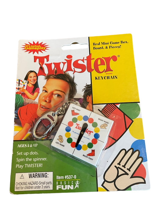 Classic Game Keychain Twister Hasbro Basic Fun 1998 New in Package