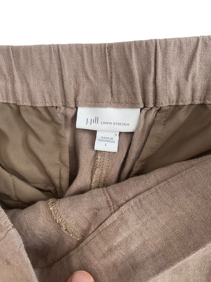 Large J. Jill Light Brown Linen Blend Pants