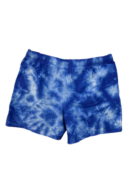 2XL Champion Men's Specialty Crush Pull On Blue Tie Dye Sweat Shorts Pockets