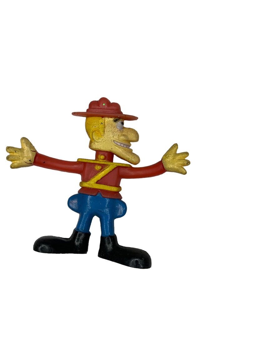 Vintage 1986 Jesco Dudley Do-Right Bendy Figurine Rocky & Bullwinkle 2.5"