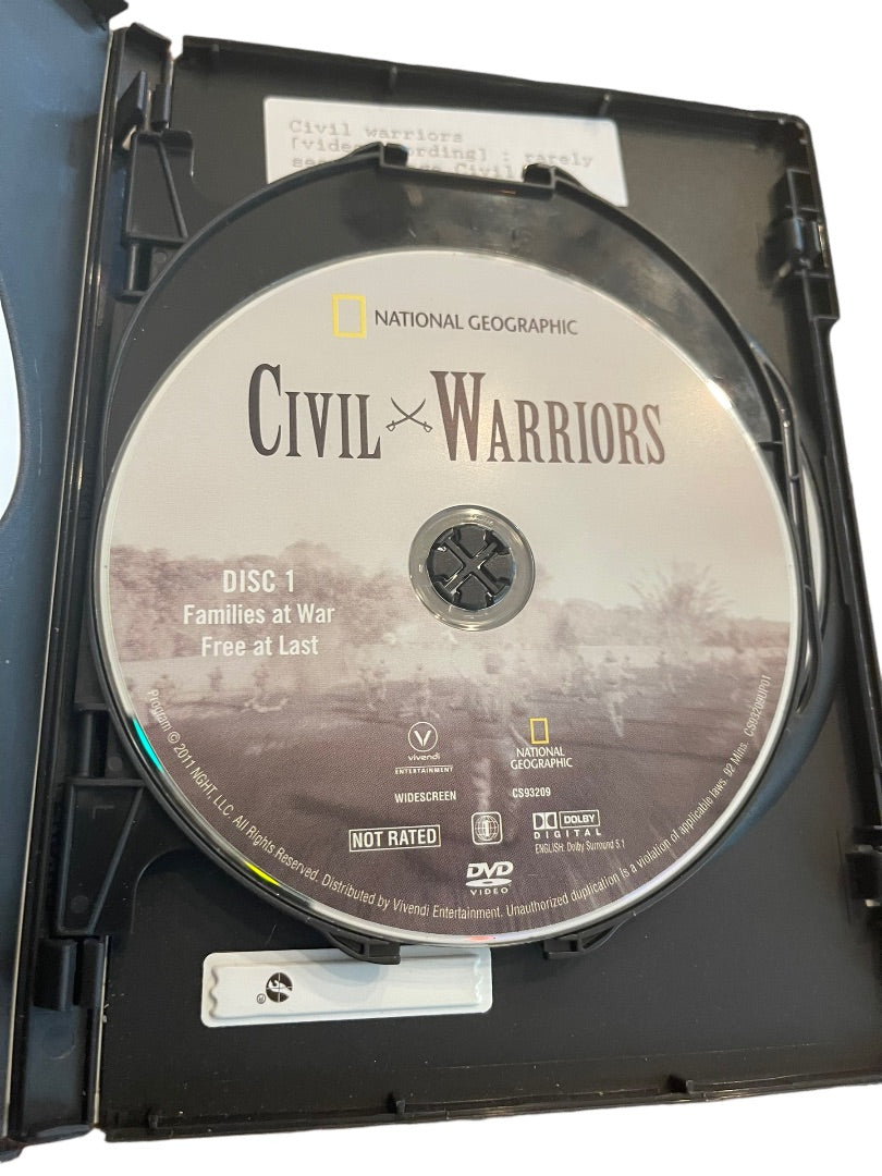 National Geographic Civil Warriors DVD 3-Disc Set Discarded Library Material