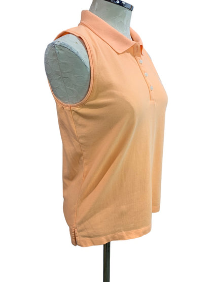 Small J.Crew Peach Color Sleeveless Women's Collared Golf Polo Shirt