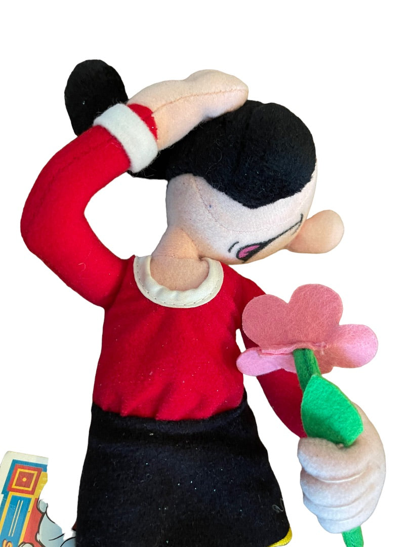 9" Popeye Stuffins 1999 CVS Exclusive Olive Oil Plush Toy w/ Flower Tag