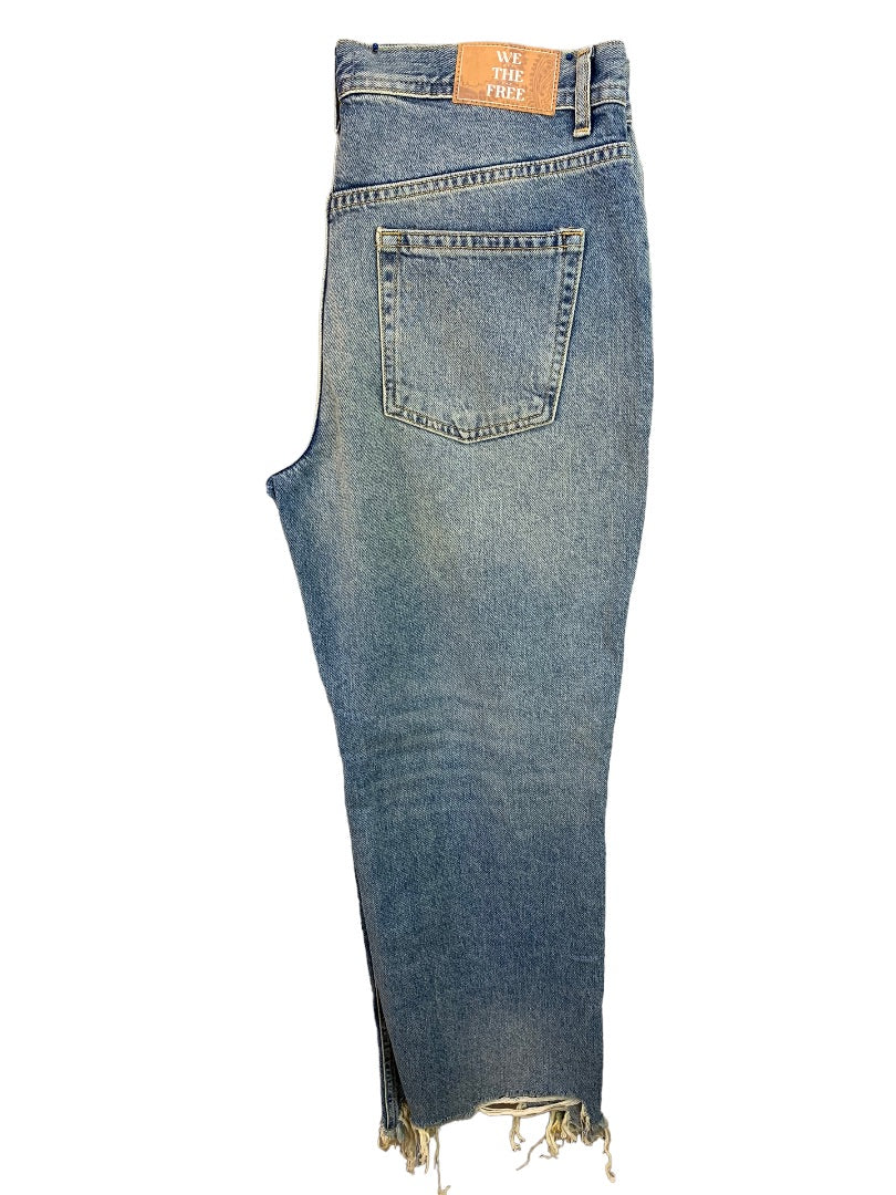 29 We the Free Women's Distressed Maggie Mid Rise Straight Leg Buttonfly Jeans New