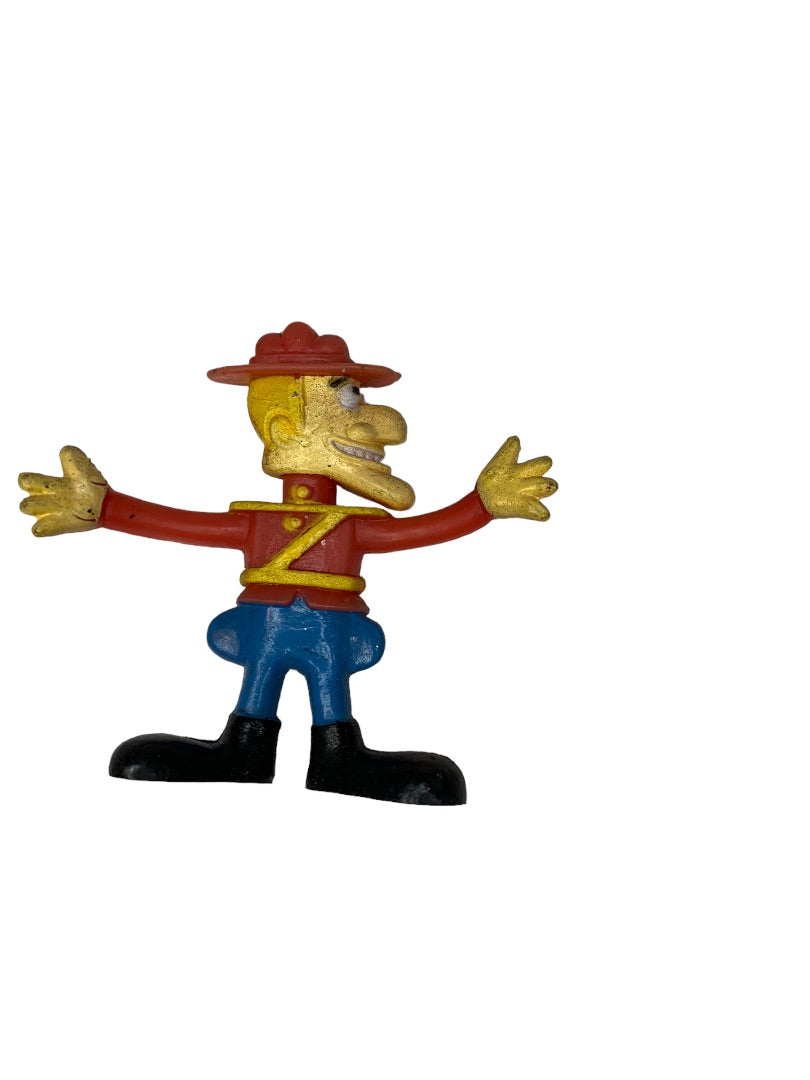 Vintage 1986 Jesco Dudley Do-Right Bendy Figurine Rocky & Bullwinkle 2.5"