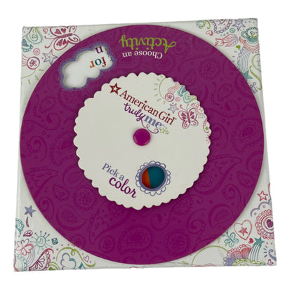 American Girl Truly Me Pick a Color Choose an Activity Wheel Craft Cards Included 2015