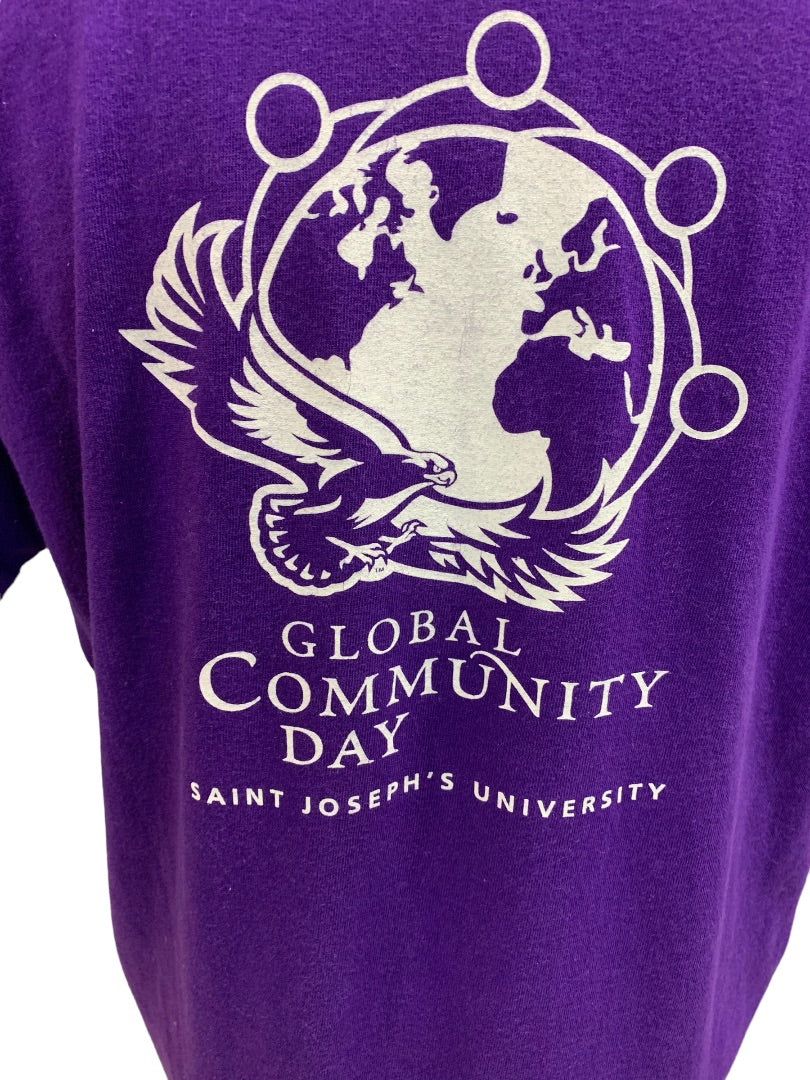 Large Saint Joseph's University Global Community Day Tshirt