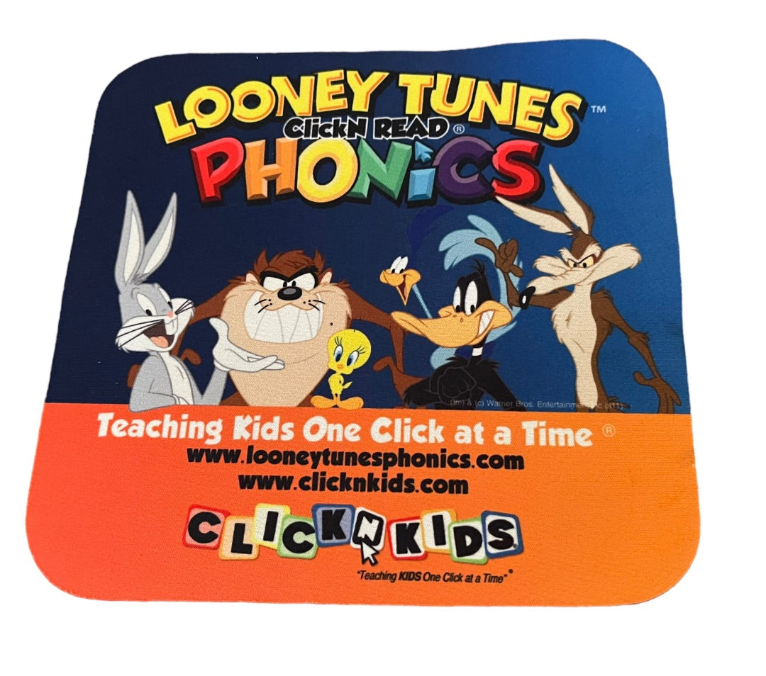 Looney Tunes ClickN Read Phonics Mouse Pad 8" x 7" Bugs Bunny Tweety