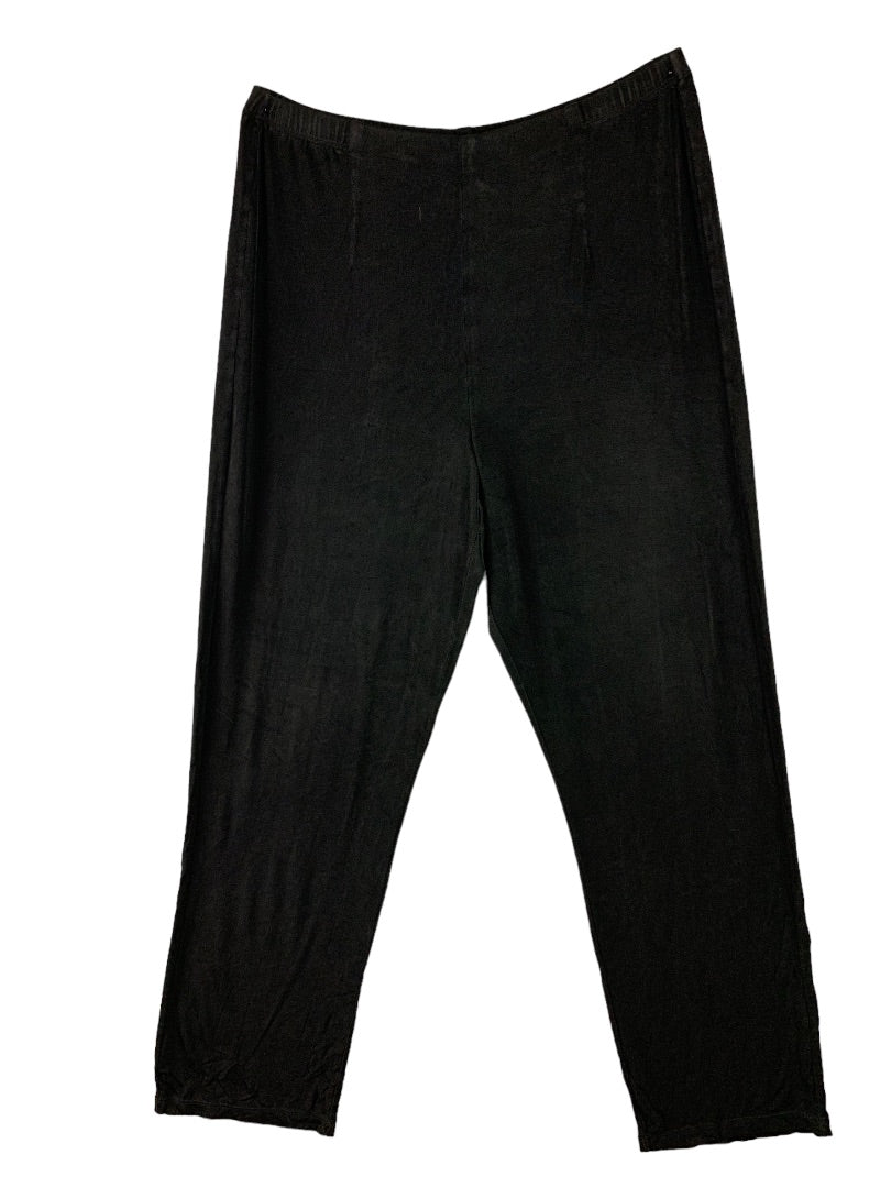 Medium Chico's Travelers Women's Pull On Black Pants Loose Fit 32" Inseam