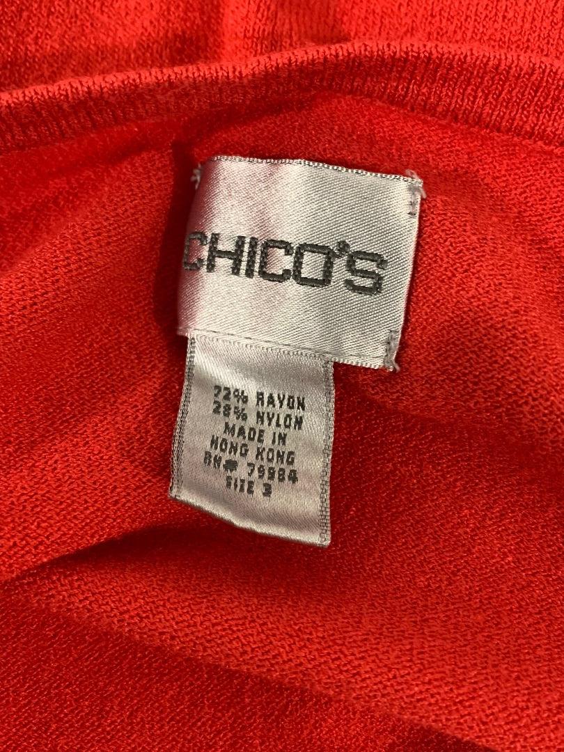 XL Chico's Women's Sleeveless Light Red Sweater Shell Sleeveless