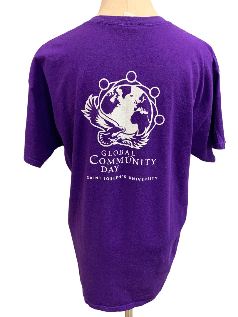 Large Saint Joseph's University Global Community Day Tshirt