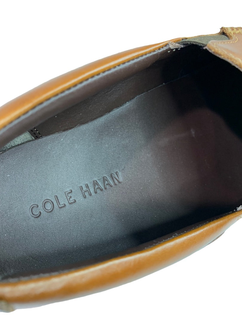 Size 9W Cole Haan Men's Wide Brown Leather Driving Loafers C02559