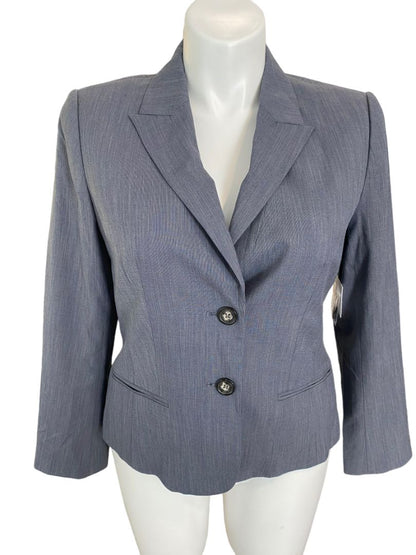 NWT 12P Kate Hill Midnight Gray Career Jacket Business MSRP $174