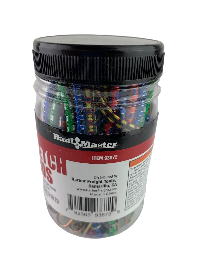 Haul Master 20 Piece Mini Stretch Cords 10" New Assorted 3/16" Diameter